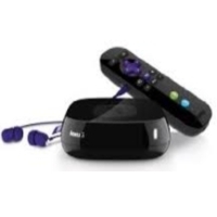 $100 Roku, controller, and headphones